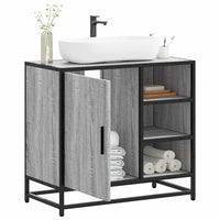 Mobile Lavabo Bagno Grigio Sonoma 65x33x60 cm Legno Multistrato
