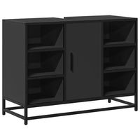 vidaXL Mobile Lavabo Bagno Nero 60x30x60 cm Legno Multistrato