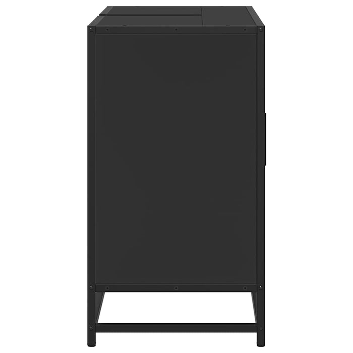 Mobile Lavabo Bagno Nero 60x30x60 cm Legno Multistrato 849289
