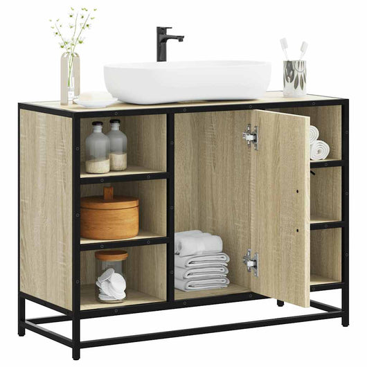 Mobile Lavabo Bagno Rovere Sonoma 60x30x60 cm Legno Multistrato