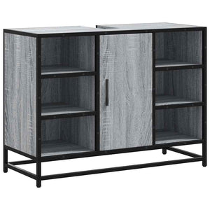 Mobile Lavabo Bagno Grigio Sonoma 60x30x60 cm Legno Multistrato 849292