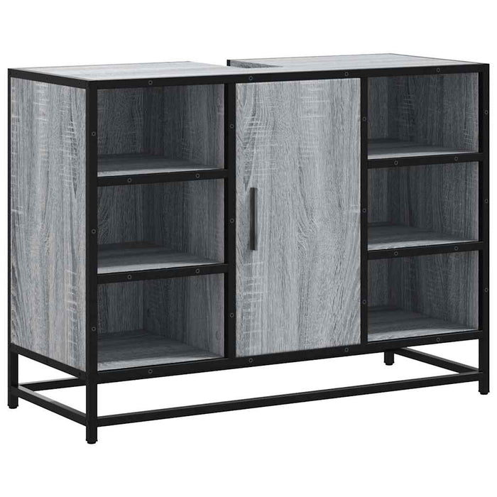 Mobile Lavabo Bagno Grigio Sonoma 60x30x60 cm Legno Multistrato 849292