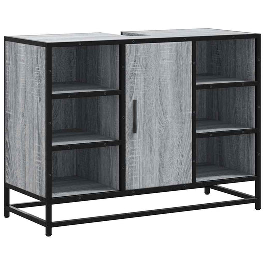Mobile Lavabo Bagno Grigio Sonoma 60x30x60 cm Legno Multistrato