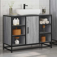 Mobile Lavabo Bagno Grigio Sonoma 60x30x60 cm Legno Multistrato 849292