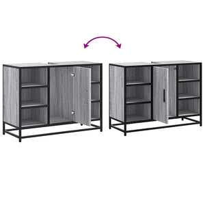 Mobile Lavabo Bagno Grigio Sonoma 60x30x60 cm Legno Multistrato 849292