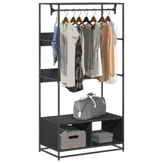 vidaXL Armadio Nero 90x50x180 cm in Truciolato