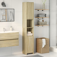 vidaXL Mobile da Bagno Rovere Sonoma 30x30x183,5 cm Legno tecnico
