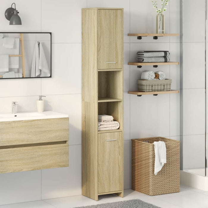 Mobile da Bagno Rovere Sonoma 30x30x183,5 cm Legno tecnico 849602