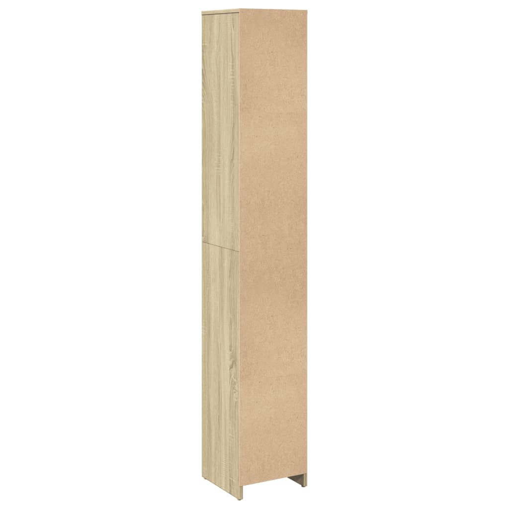 vidaXL Mobile da Bagno Rovere Sonoma 30x30x183,5 cm Legno tecnico