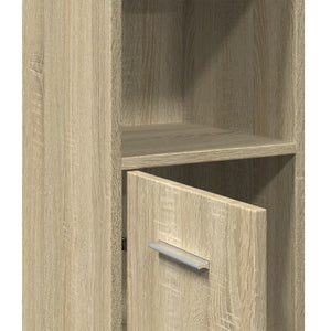 vidaXL Mobile da Bagno Rovere Sonoma 30x30x183,5 cm Legno tecnico