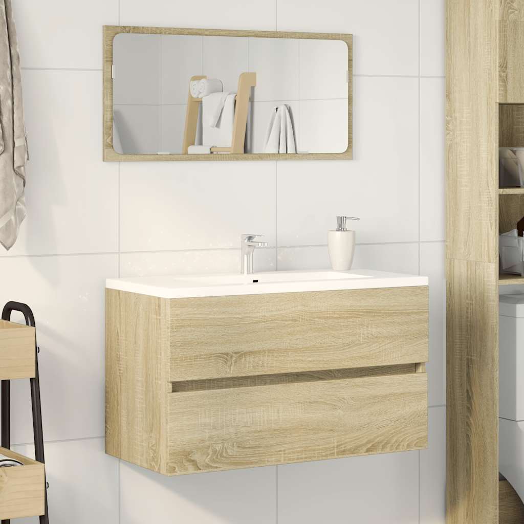 Mobile da Bagno con Specchio-Armadietto a Specchio da Bagno Rovere Sonoma 80x38,5x45 cm