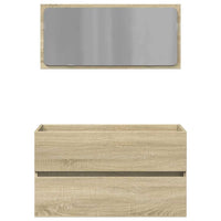 Mobile da Bagno con Specchio Rovere Sonoma 80x38,5x45 cm 849646