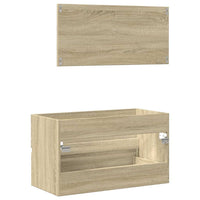 Mobile da Bagno con Specchio-Armadietto a Specchio da Bagno Rovere Sonoma 80x38,5x45 cm