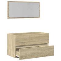 Mobile da Bagno con Specchio Rovere Sonoma 80x38,5x45 cm 849646