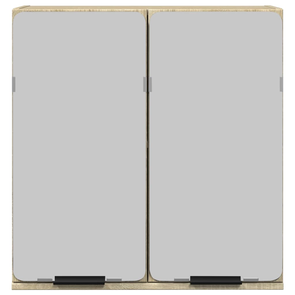 Mobile Bagno con Specchio Rovere Sonoma 64,5x20x66,5 Truciolato 849655