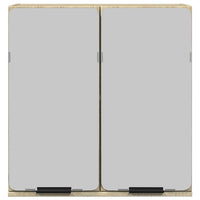 vidaXL Mobile Bagno con Specchio Rovere Sonoma 64,5x20x66,5 Truciolato