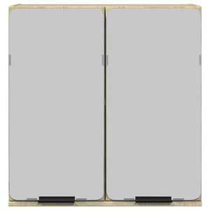 vidaXL Mobile Bagno con Specchio Rovere Sonoma 64,5x20x66,5 Truciolato