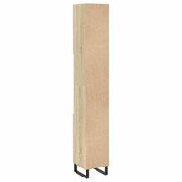 Armadietto da Bagno Rovere Sonoma 30x30x190cm Legno Multistrato 849669