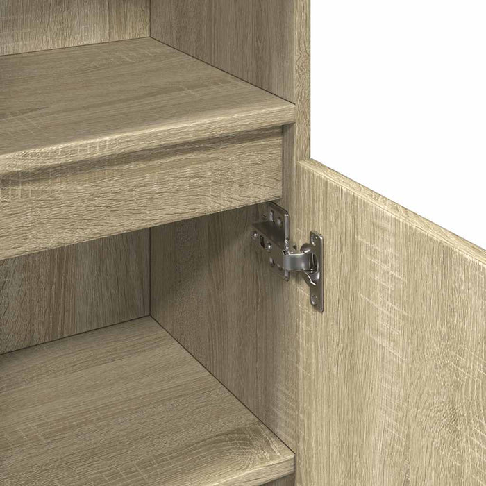 Armadietto da Bagno Rovere Sonoma 30x30x100cm Legno Multistrato 849670