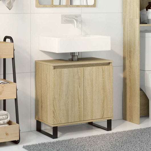 vidaXL Mobile da Bagno Rovere Sonoma 58x33x60 cm in Legno Multistrato