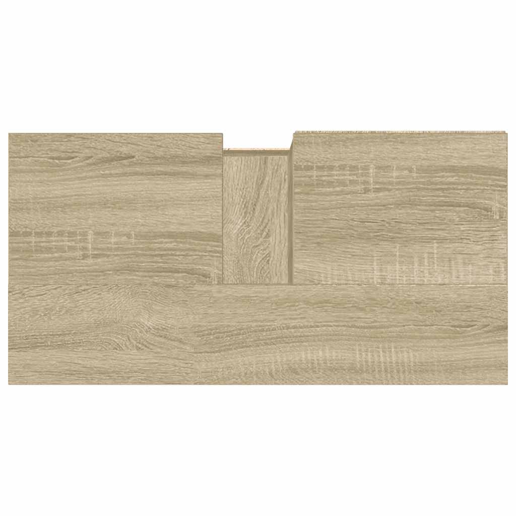 vidaXL Armadietto da Bagno Rovere Sonoma 65x33x60 cm Legno Multistrato