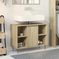 Mobile da Bagno Rovere Sonoma 80x33x60 cm in Legno Multistrato 849680