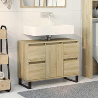 Mobile da Bagno Rovere Sonoma 80x33x60 cm in Legno Multistrato 849684