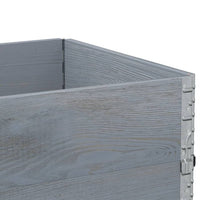 Paretali per Pallet 3pz Grigi 80x60cm in Legno Massello di Pino