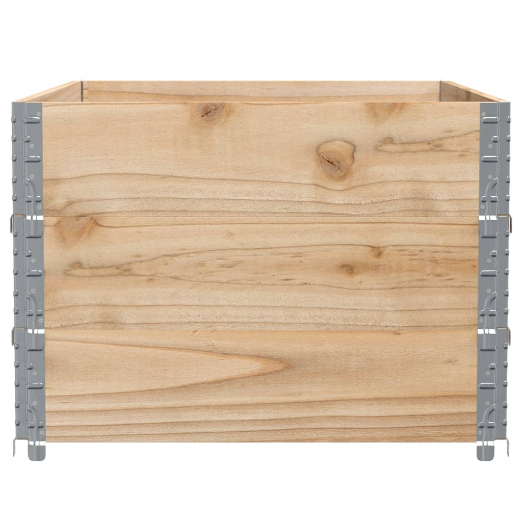 Paretali per Pallet 3 pz 120x80 cm in Legno Massello di Pino 3295366