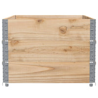 Paretali per Pallet 3 pz 120x80 cm in Legno Massello di Pino 3295366