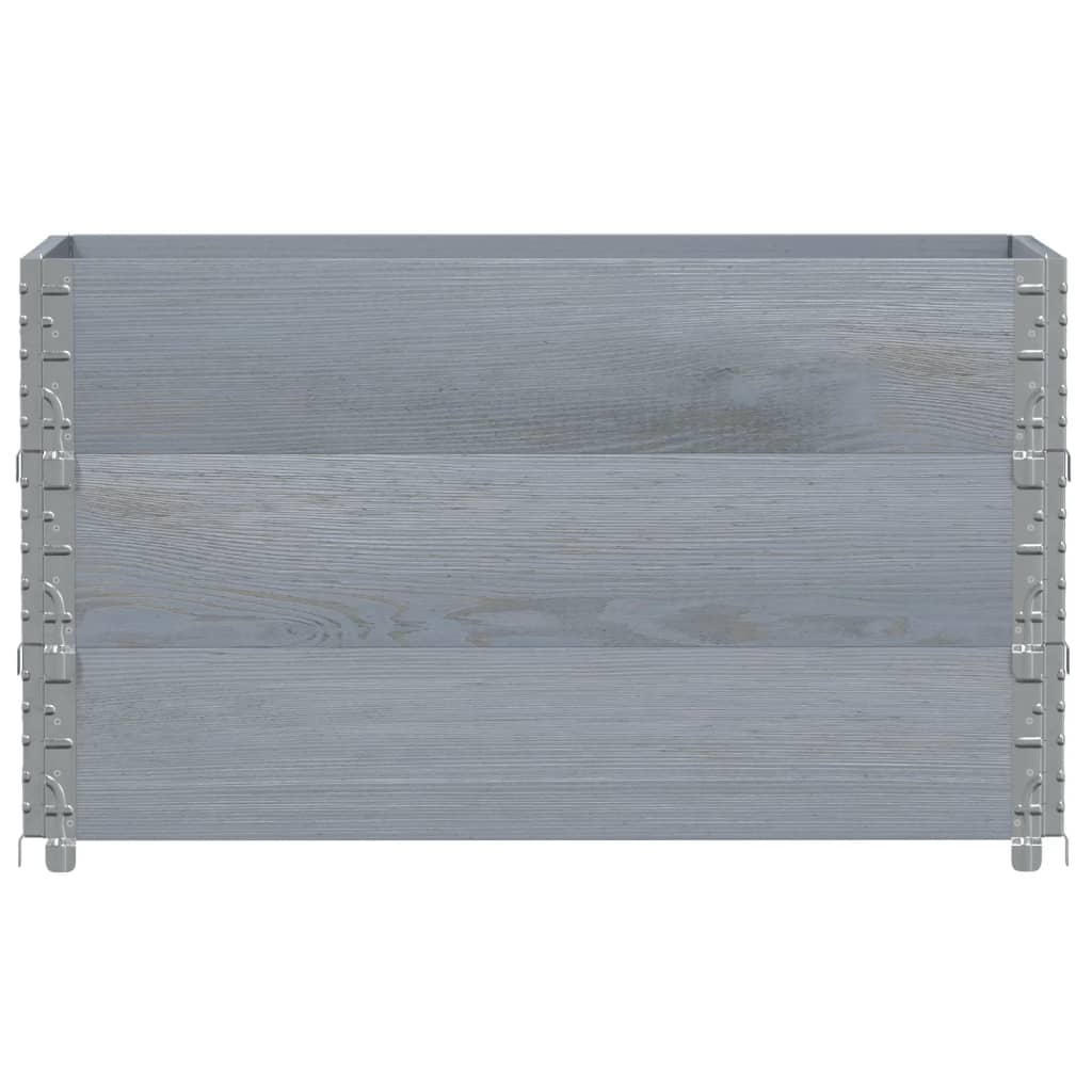 Paretali per Pallet 3pz Grigi 100x50cm Legno Massello di Pino 3295372
