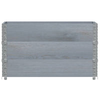 Paretali per Pallet 3pz Grigi 100x50cm Legno Massello di Pino 3295372