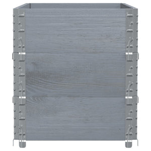 Paretali per Pallet 3pz Grigi 100x50cm Legno Massello di Pino 3295372