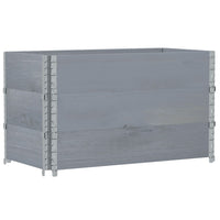 Paretali per Pallet 3pz Grigi 100x50cm Legno Massello di Pino 3295372