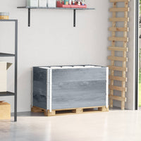 Paretali per Pallet 3pz Grigi 100x50cm Legno Massello di Pino 3295372