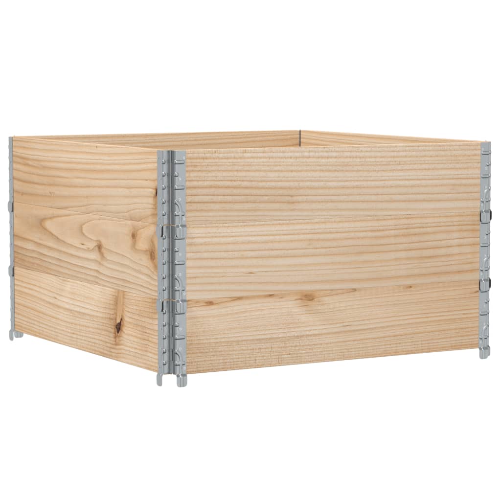 Paretali per Pallet 3 pz 100x100 cm in Legno Massello di Pino 3295374