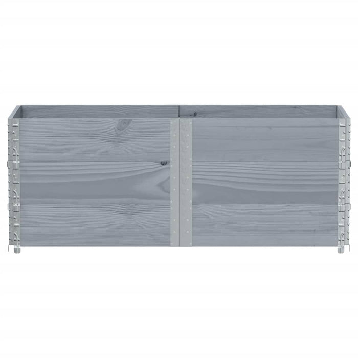 Paretali per Pallet 3pz Grigi 150x50cm Legno Massello di Pino 3295380