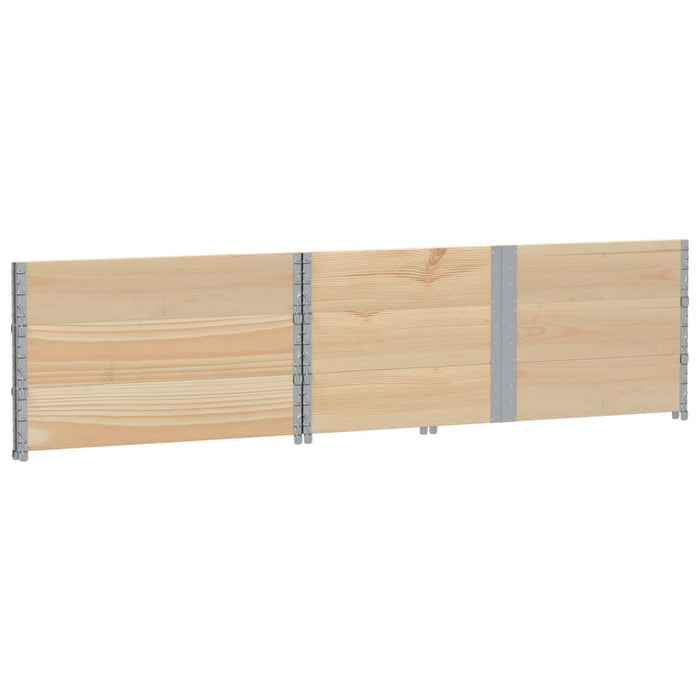 Paretali per Pallet 3 pz 150x100 cm in Legno Massello di Pino 3295382