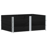 Paretali per Pallet 3 pz Neri 150x100cm Legno Massello di Pino 3295383