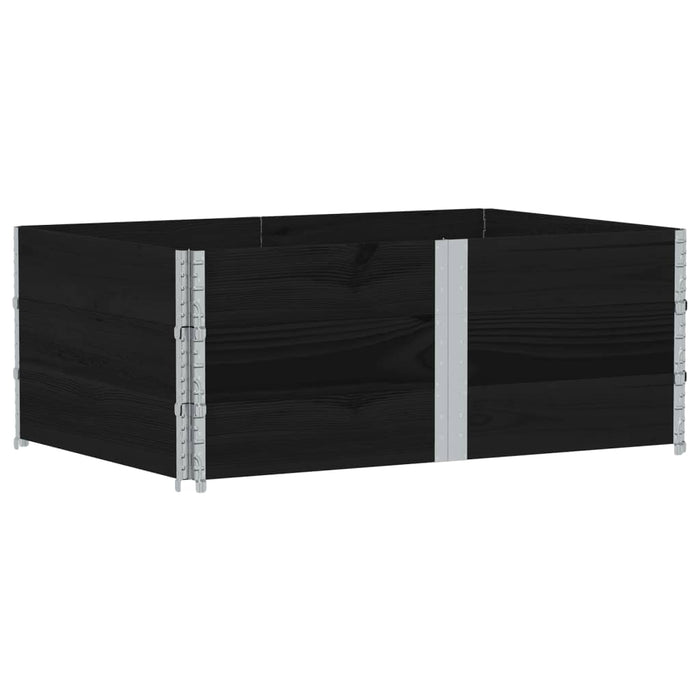 Paretali per Pallet 3 pz Neri 150x100cm Legno Massello di Pino 3295383