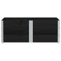 Paretali per Pallet 3 pz Neri 150x100cm Legno Massello di Pino 3295383