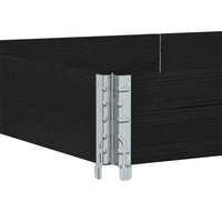 Paretali per Pallet 3 pz Neri 150x100cm Legno Massello di Pino 3295383