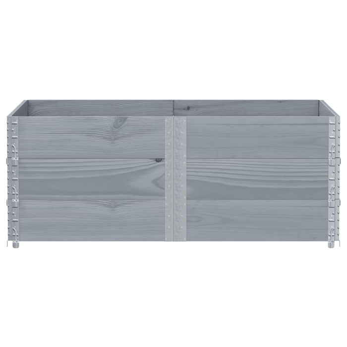 Paretali per Pallet 3pz Grigi 150x100cm Legno Massello di Pino 3295384