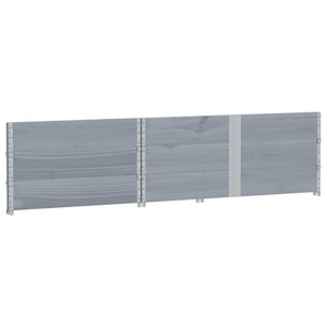 Paretali per Pallet 3pz Grigi 150x100cm Legno Massello di Pino 3295384