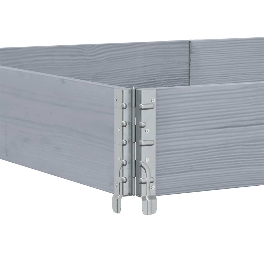 Paretali per Pallet 3pz Grigi 150x100cm Legno Massello di Pino 3295384