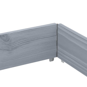 Paretali per Pallet 3pz Grigi 150x100cm Legno Massello di Pino 3295384