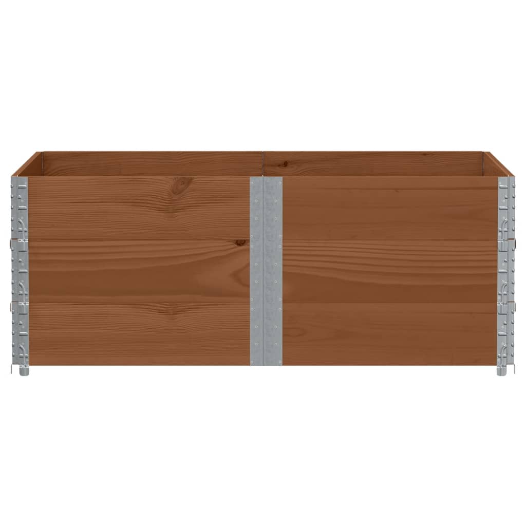 Paretali per Pallet 3pz Marroni 150x100cm Legno Massello Pino 3295385