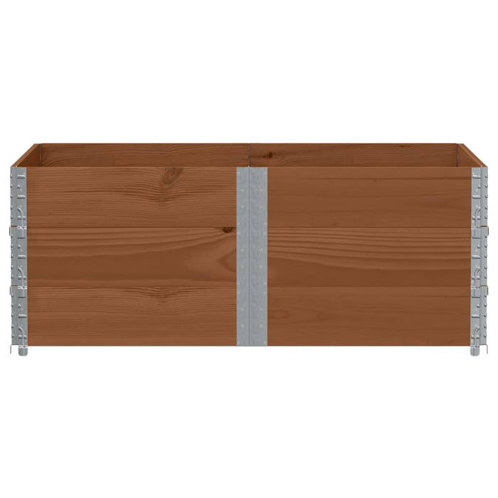 Paretali per Pallet 3pz Marroni 150x100cm Legno Massello Pino 3295385