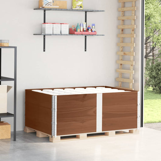 Paretali per Pallet 3pz Marroni 150x100cm Legno Massello Pino 3295385