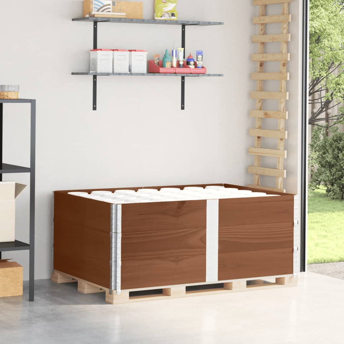 Paretali per Pallet 3pz Marroni 150x100cm Legno Massello Pino 3295385
